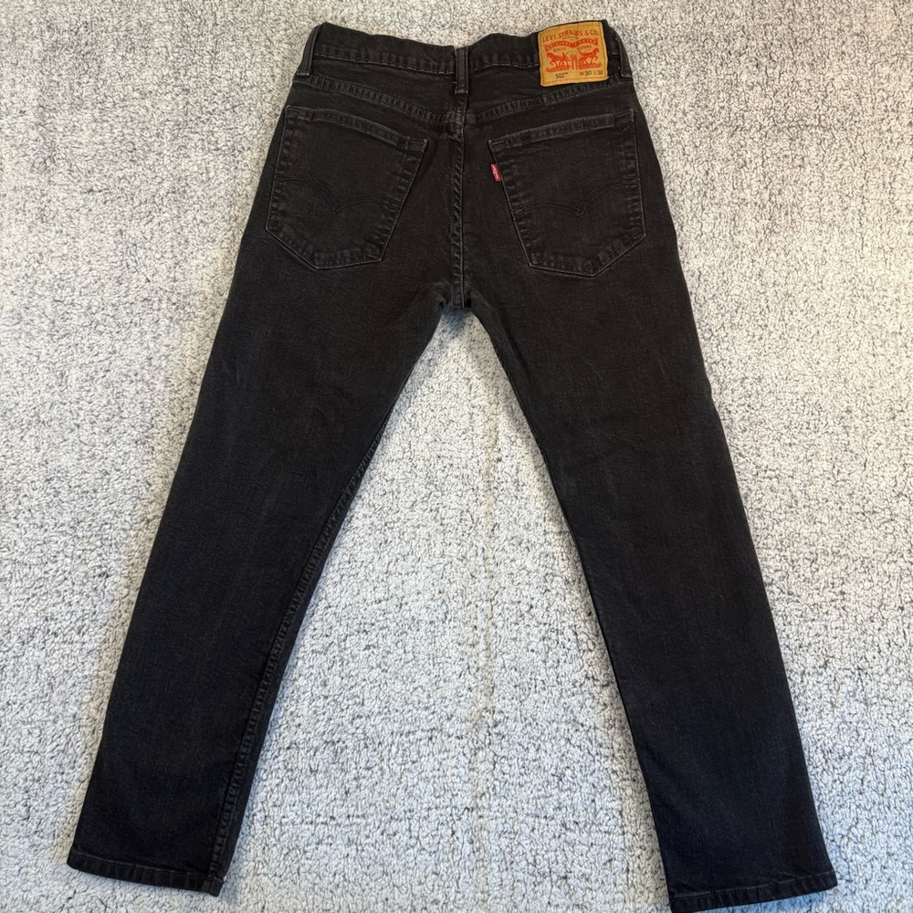 washed black levi’s 502 taper mid-rise skater grunge — Size 30x30